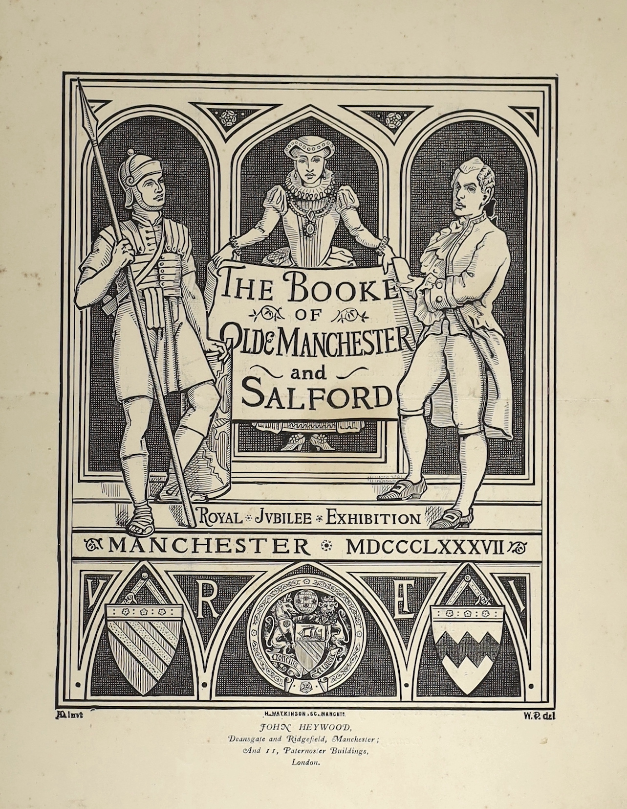 Derbyshire, Alfred - A Booke of Olde Manchester and Salford....Large Paper Limited Edition (of 250 numbered copies). frontis. folded facsimile of Buck's 1728 panorama and num. illus. (some full page), subscribers' list;